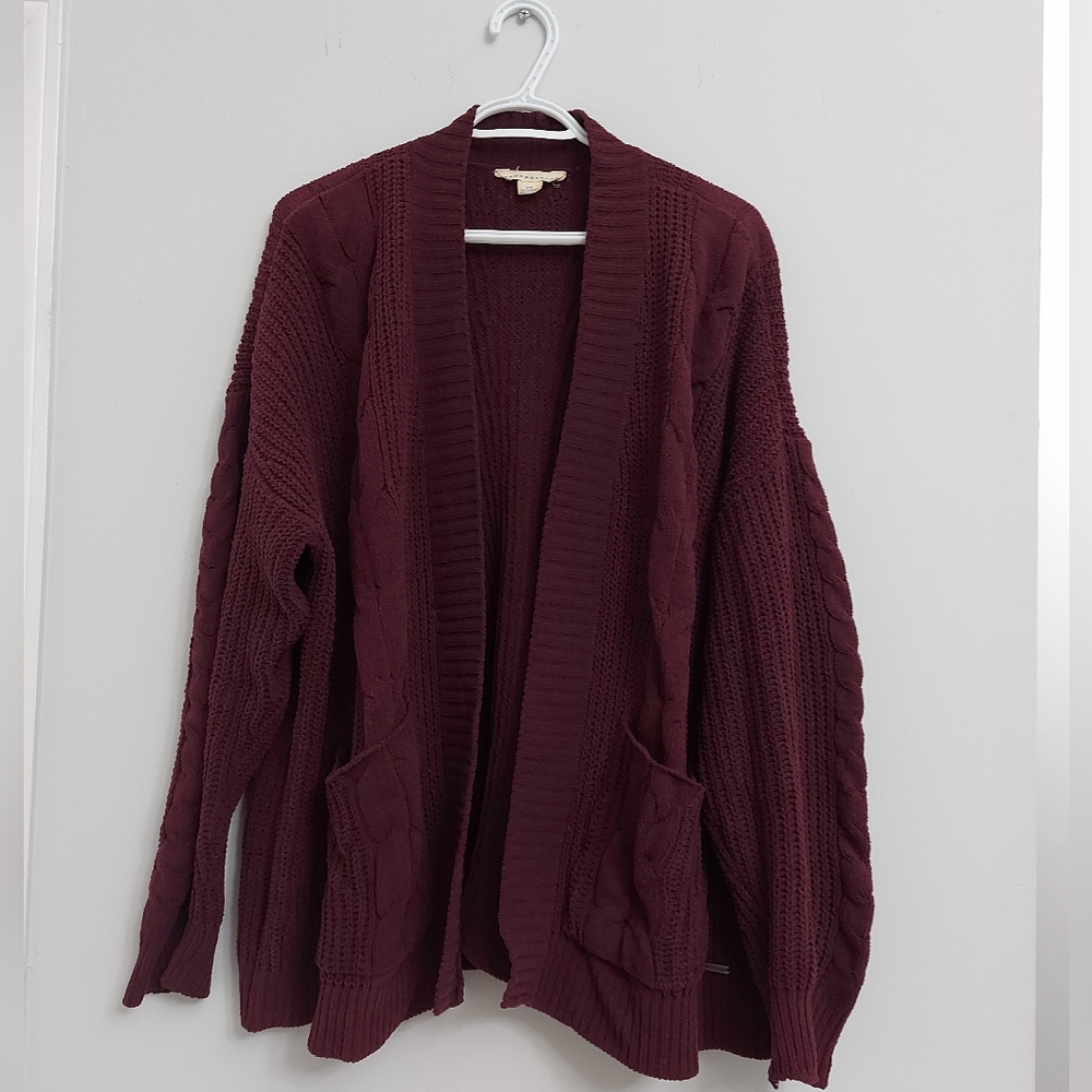 Burgundy Cardigan